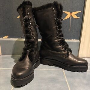 Women's Black Fur-Lined Boots